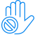 Blocking hand icon