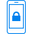 Feature icon device lock blue