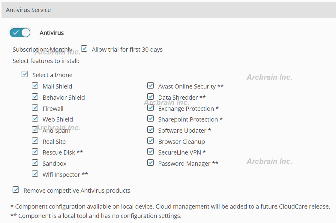 クラウド型 リモートkvm 管理機能に対応 ビジネス向け アバスト ビジネス クラウドケア Avast Business Cloudcare ビジネス向け エンドポイント プロテクション テレワークに必須なセキュリティソフト 株式会社アークブレイン