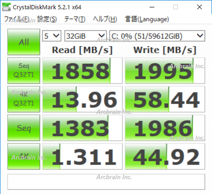 SATA HDD×12台、RAID50