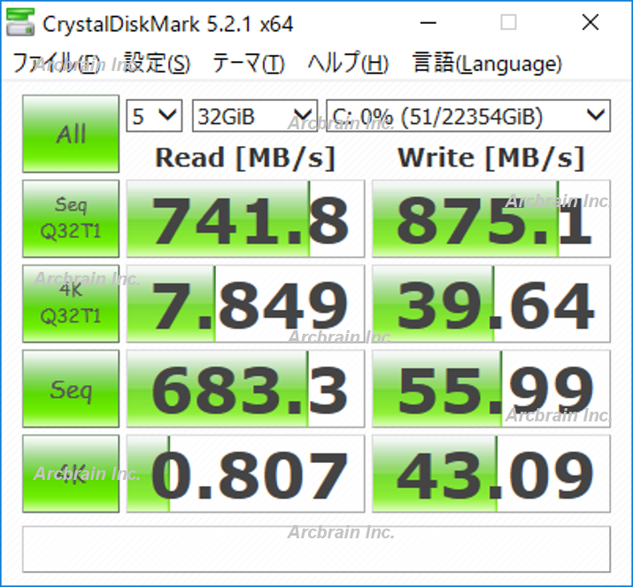 SATA HDD×4台、RAID5